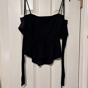 Francesca’s Black Tie Back Tank Top